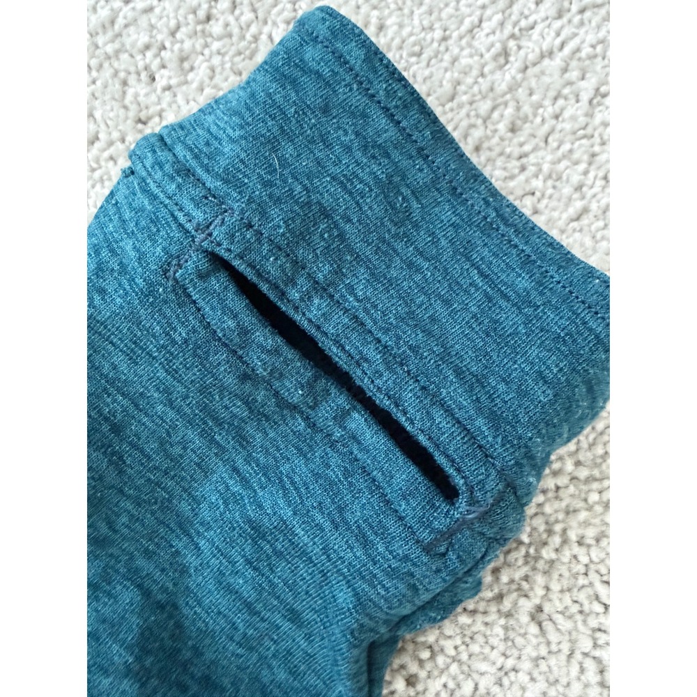 LL Bean Mens Sunwashed Quarter Zip Pullover Teal Blue XL REG Thumbholes - Picture 7 of 9